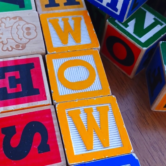 55 Pieces. Wooden Kids Alphabet Blocks - Picture 4 of 8